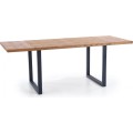Jídelní rozkládací stůl Horus 126/206 cm dub jasný/černý