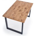 Jídelní rozkládací stůl Horus 126/206 cm dub jasný/černý