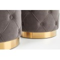 Sada taburetů Pol šedá/zlatá