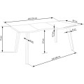 Jídelní rozkládací stůl Dixie 150/210 cm dub přírodní/černý