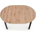 Jídelní rozkládací stůl Rigo 102/142 cm dub artisan/černý