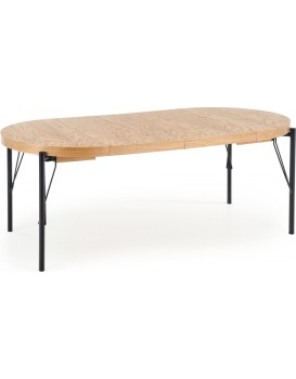 Jídelní rozkládací stůl Fero 100/300 cm dub přírodní/černý