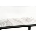 Rozkládací jídelní stůl Mary 160/200 cm bílý/šedý mramor