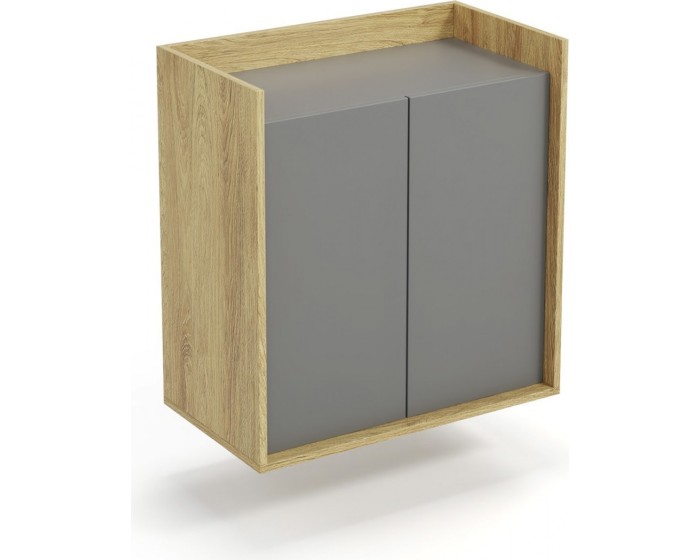 Skříňka MOBIUS 2D přírodní ořech/šedá