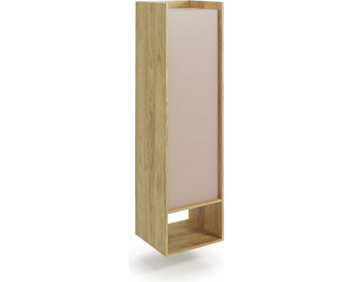 Regál MOBIUS 1D přírodní ořech/starorůžová