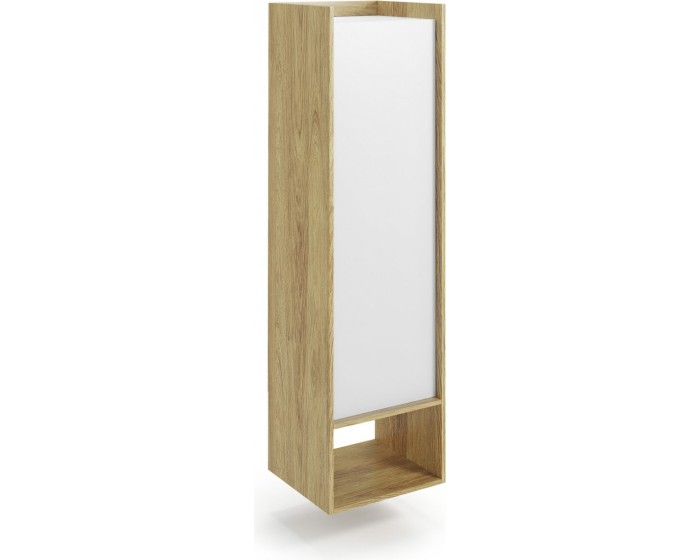 Regál MOBIUS 1D přírodní ořech/alpská bílá