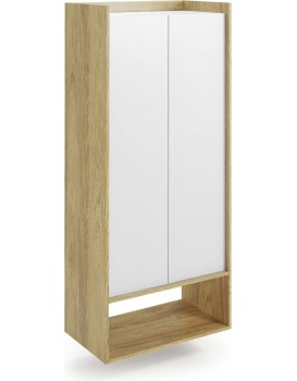 Regál MOBIUS 2D přírodní ořech/alpská bílá