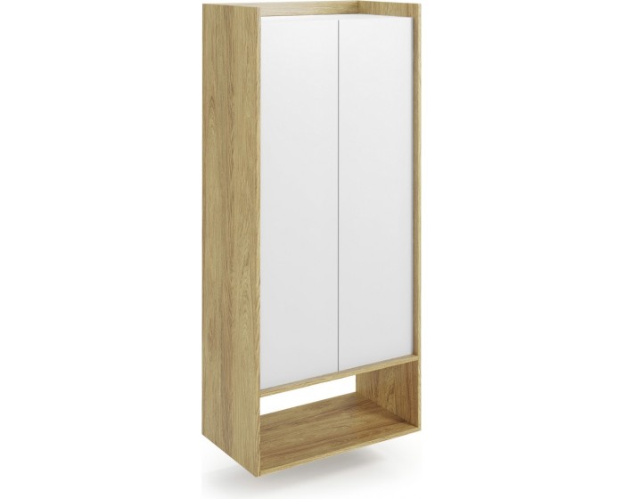 Regál MOBIUS 2D přírodní ořech/alpská bílá