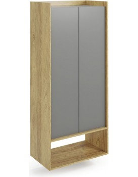 Regál MOBIUS 2D přírodní ořech/šedá