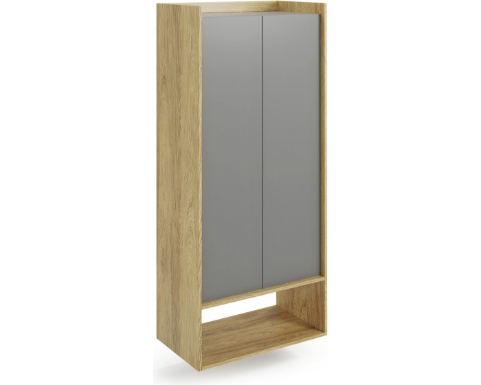 Regál MOBIUS 2D přírodní ořech/šedá