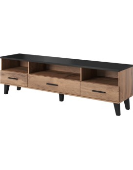 TV stolek Lotta 180 cm dub wotan/černý