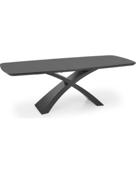 Rozkládací jídelní stůl Silvestro 180/220 cm šedý/černý