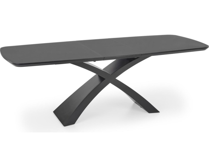 Rozkládací jídelní stůl Silvestro 180/220 cm šedý/černý