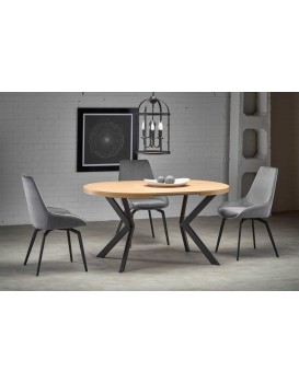 Jídelní rozkládací stůl Peroni 100/250 cm dub craft zlatý/černý