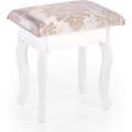 Toaletní stolek s taburetem SARA 80 cm bílá