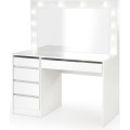 Toaletní stolek HOLLYWOOD s LED osvětlením 120 cm bílý