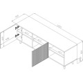 TV stolek Pafos 150 cm černý