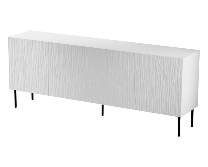 Komoda Jungle 190 cm bílá/černá