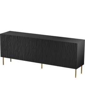 Komoda Jungle 190 cm černá/zlatá