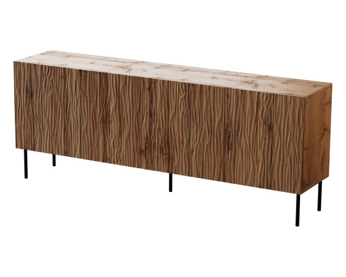 Komoda Jungle 190 cm dub wotan/černá