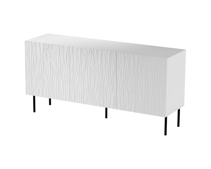 Komoda Jungle 152 cm bílá/černá