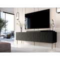 TV stolek Jungle 190 cm černý/zlatý