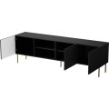 TV stolek Jungle 190 cm černý/zlatý