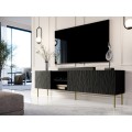 TV stolek Jungle 190 cm černý/zlatý