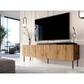 TV stolek Jungle 190 cm dub wotan/černý