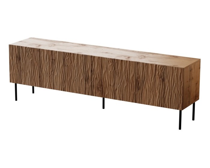 TV stolek Jungle 190 cm dub wotan/černý