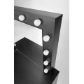 Toaletní stolek HOLLYWOOD s LED osvětlením 94 cm černý