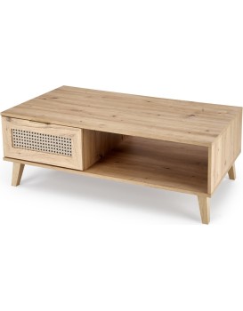 Konferenční stolek Borneo K 120 cm dub artisan/černý