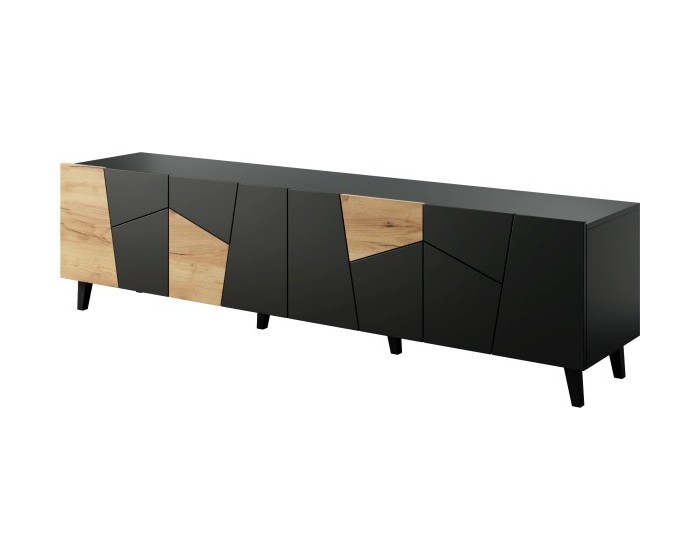TV stolek Etna 200 cm černý/dub craft