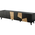 TV stolek Etna 200 cm černý/dub craft
