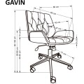 Designové kancelářské křeslo GAVIN hnědo-černé