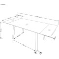 Jídelní rozkládací stůl LOZANO 140/200 cm černý mramor/ořech