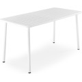 Kovový zahradní stůl Bosco 140 cm bílý