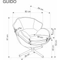 Otočné křeslo Guido hořčicově žluté