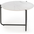 Konferenční stolek Acuna 60 cm bílý mramor/černý