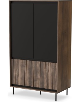 Šatní skříň Swing 102 cm ořech/černá