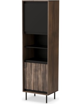 Vitrína Swing 53 cm ořech/černá