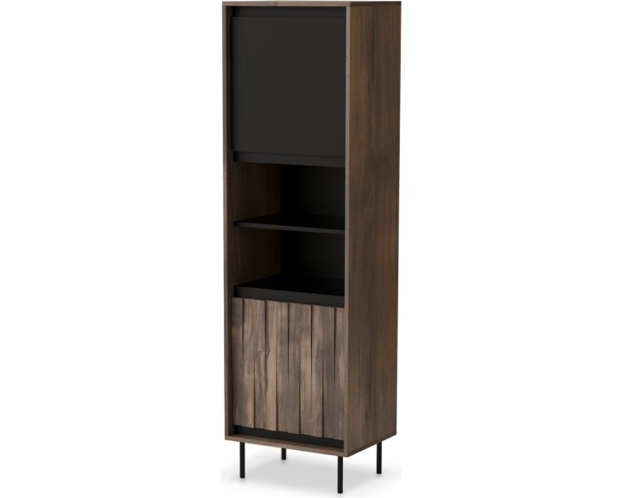 Vitrína Swing 53 cm ořech/černá