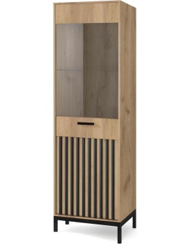 Vitrína LAMINO 53,8 cm dub craft/černá