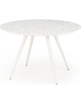 Jídelní stůl Aramis 120 cm terrazzo bílý