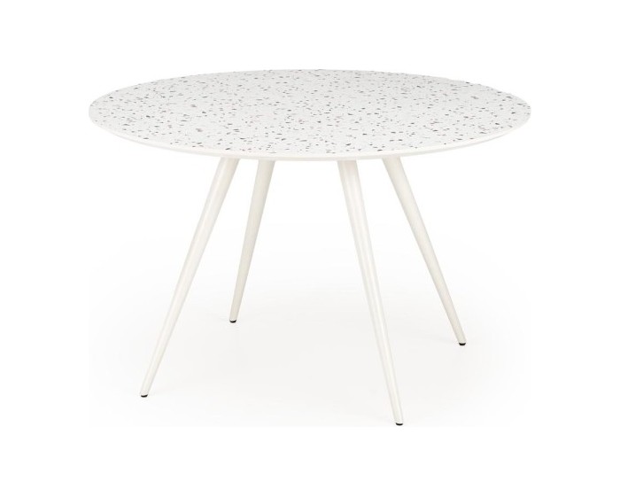 Jídelní stůl Aramis 120 cm terrazzo bílý