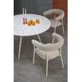 Jídelní stůl Aramis 120 cm terrazzo bílý