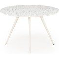 Jídelní stůl Aramis 120 cm terrazzo bílý