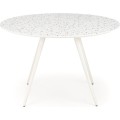 Jídelní stůl Aramis 120 cm terrazzo bílý