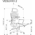 Kancelářská židle VESUVIO 2 šedá/bílá