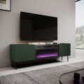 TV stolek Onda 180,5 cm zelený/dub artisan